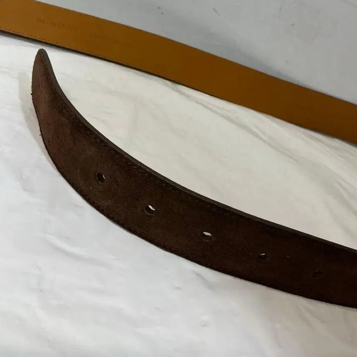 [BUNJANG] Polo Ralph Lauren Gold Buckle Suede Belt / (새제품) 폴로 랄프로렌 금장 스웨이드 벨트 브라운