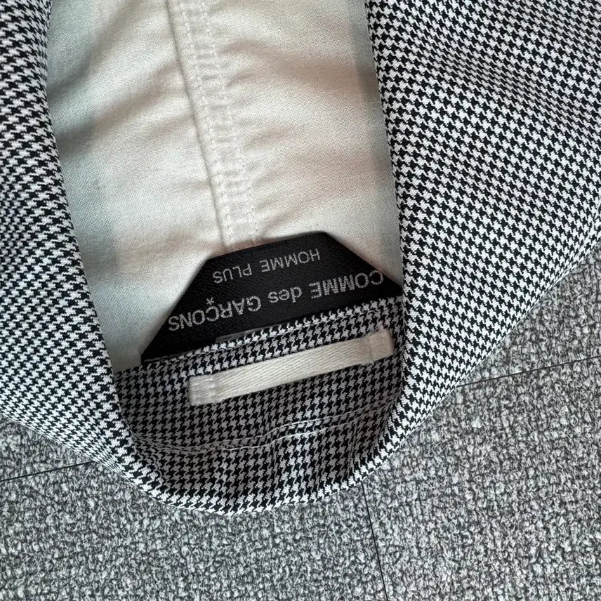 [BUNJANG] Comme Des Garcons Homme Plus Houndstooth Check Rider Jacket / 꼼데가르송 옴므 플러스 하운드투스 사선 체크 라이더자켓 S