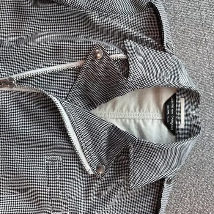 [BUNJANG] Comme Des Garcons Homme Plus Houndstooth Check Rider Jacket / 꼼데가르송 옴므 플러스 하운드투스 사선 체크 라이더자켓 S