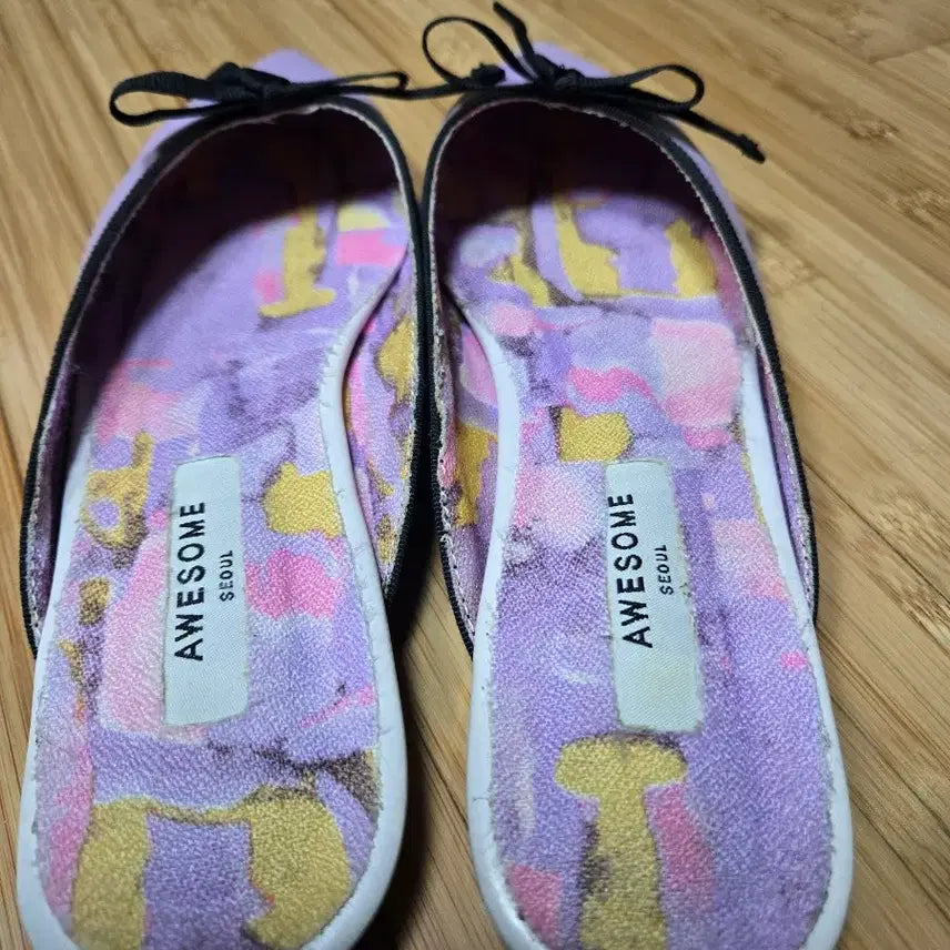 [SOLD OUT] AWESOME SEOUL 라벤더 리본 플랫슈즈 245mm