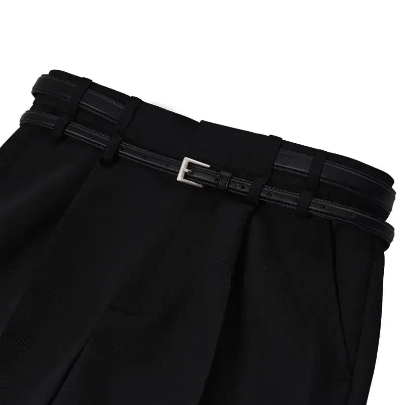 [BUNJANG] 26SS STU 크리스 더블벨트 슬렉스 CREASE DOUBLE BELT / 26SS STU 크리스 더블벨트 슬렉스 CREASE DOUBLE BELT