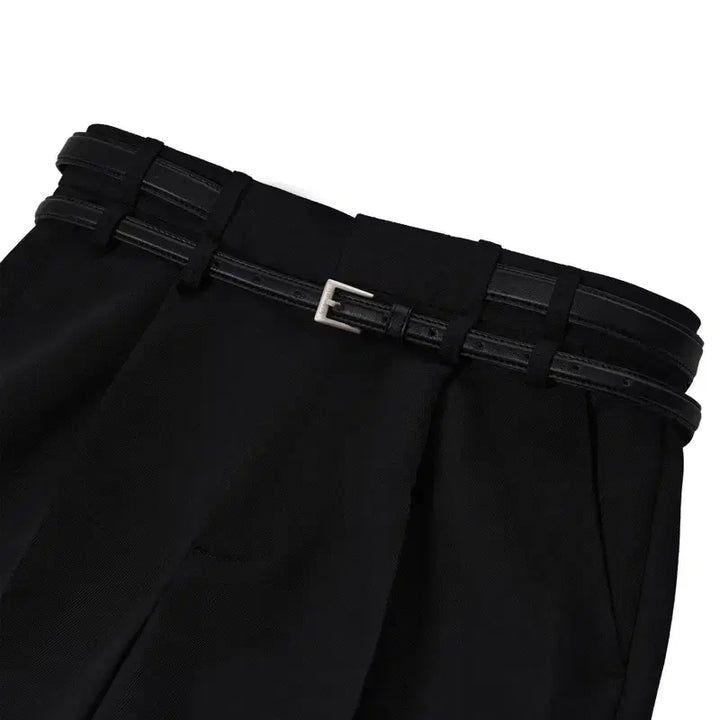 [BUNJANG] 26SS STU 크리스 더블벨트 슬렉스 CREASE DOUBLE BELT / 26SS STU 크리스 더블벨트 슬렉스 CREASE DOUBLE BELT