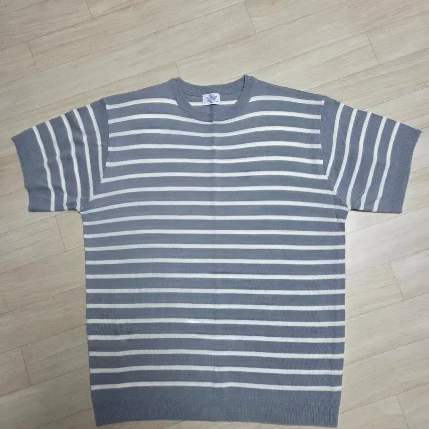 [BUNJANG] Letter Como Striped Knit Top / 레테르코모 스프라이트 반팔니트