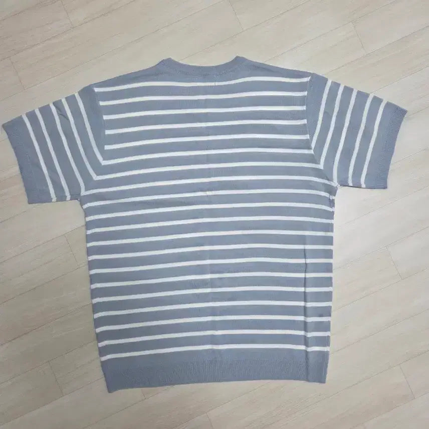 [BUNJANG] Letter Como Striped Knit Top / 레테르코모 스프라이트 반팔니트