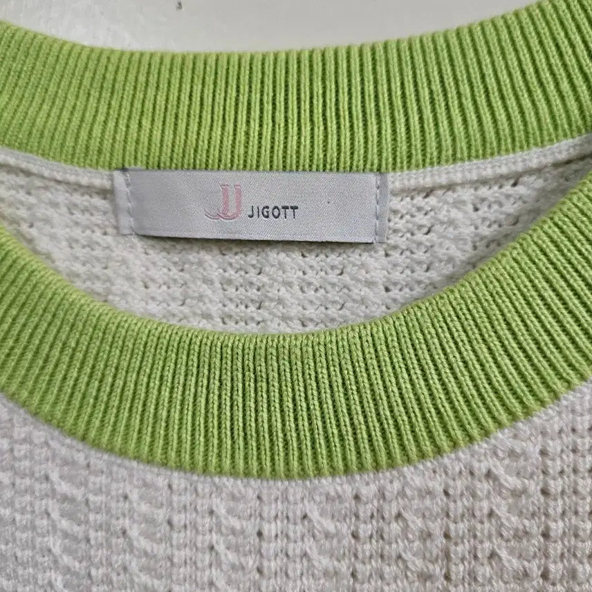 [BUNJANG] JJ JIGOTT Crop Knit Top / JJ지고트 크롭 반팔티 55