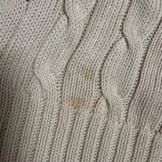[BUNJANG] Polo Ralph Lauren Cable Knit Sweater Beige Size S / 폴로 랄프로렌 케이블 니트 베이지
