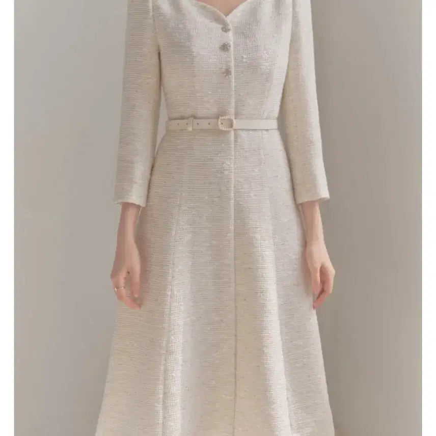 [BUNJANG] Roar Tweed Heart Long Dress / 로아르 트위드 하트 원피스