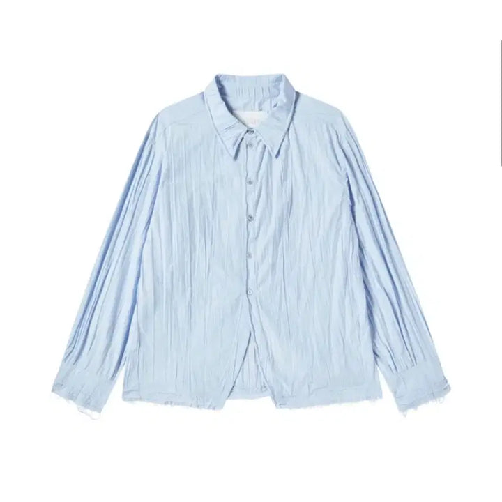 [BUNJANG] yiyae Crinkled Cut Off Wire Shirt Light Blue / [새상품,L] 26ss yiyae 이예 와이어 셔츠 라이트블루