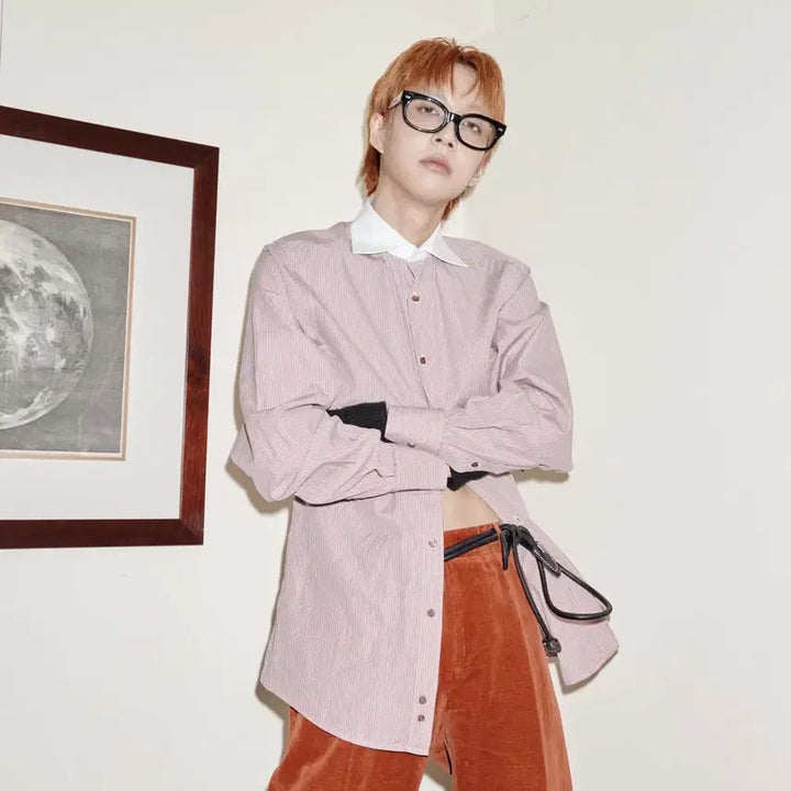 [BUNJANG] Gucci Slim Stripe Cleric Shirt - M / 구찌 슬림 스트라이프 클레릭 셔츠 M