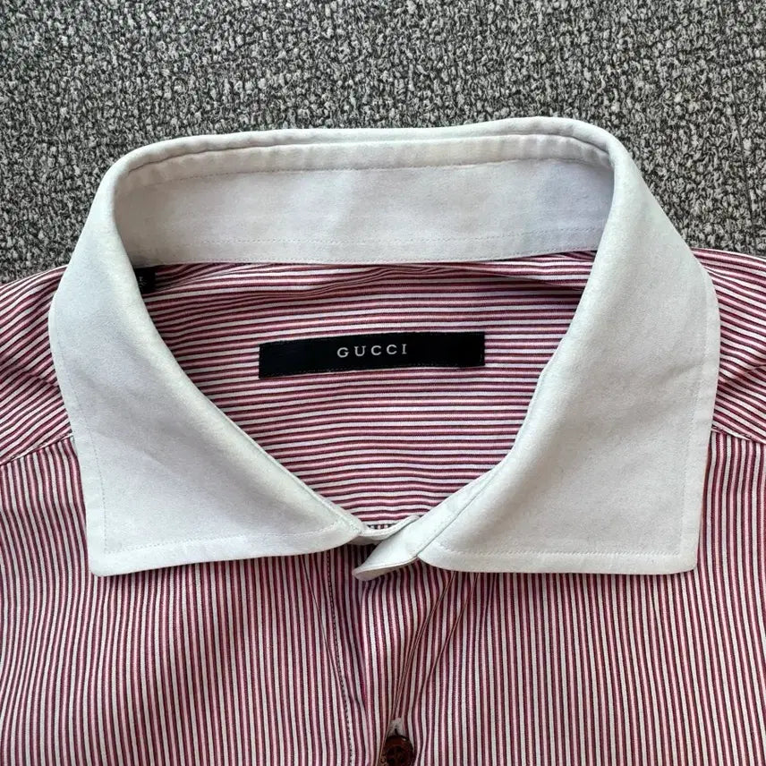 [BUNJANG] Gucci Slim Stripe Cleric Shirt - M / 구찌 슬림 스트라이프 클레릭 셔츠 M