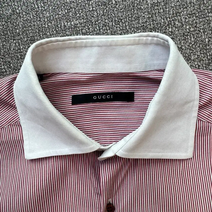 [BUNJANG] Gucci Slim Stripe Cleric Shirt - M / 구찌 슬림 스트라이프 클레릭 셔츠 M