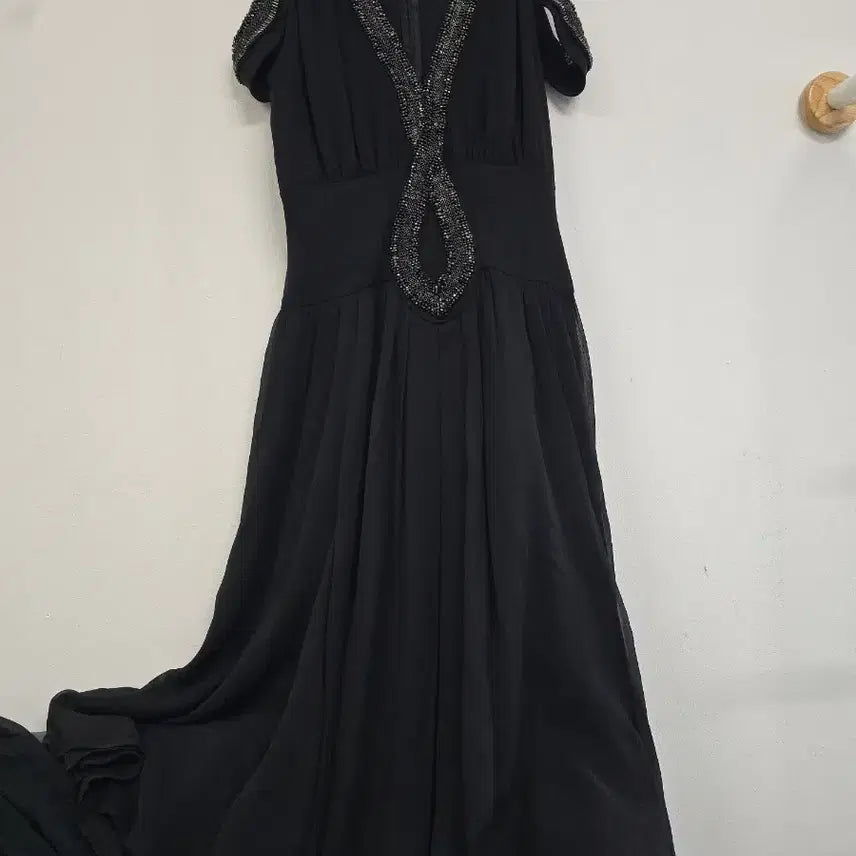 [BUNJANG] MOOG Black Long Chiffon Dress / MOOG 블랙 롱 원피스