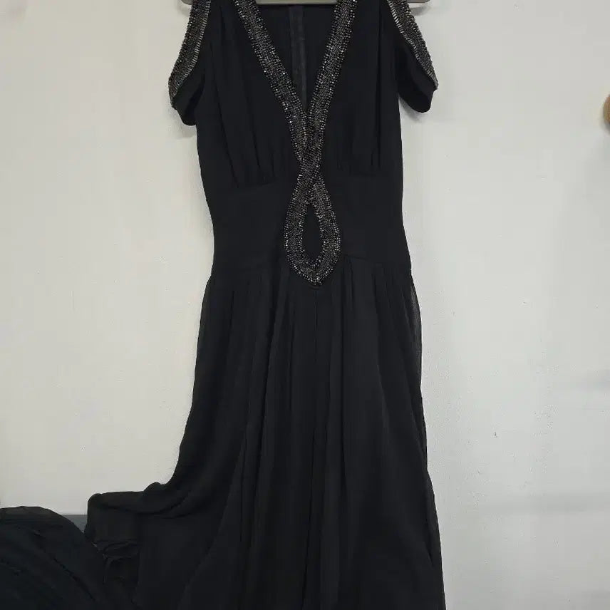 [BUNJANG] MOOG Black Long Chiffon Dress / MOOG 블랙 롱 원피스