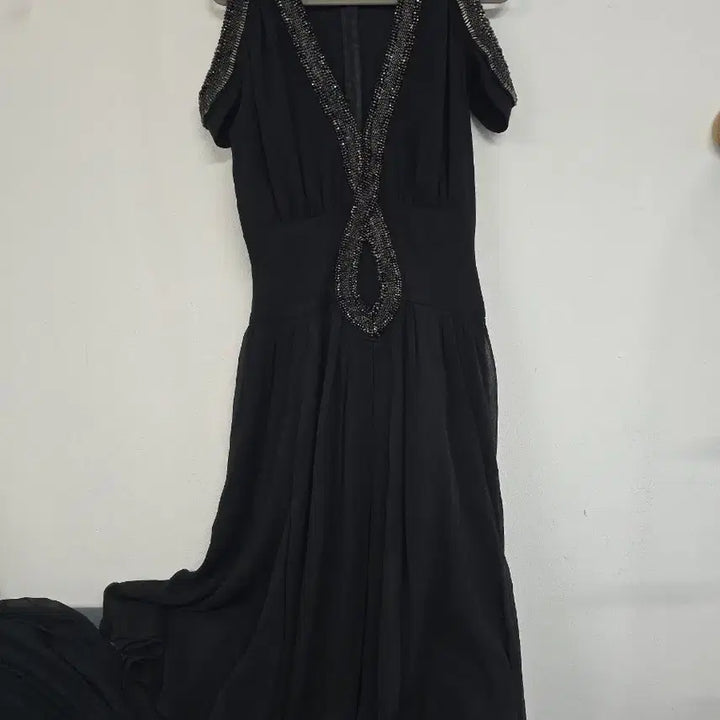[BUNJANG] MOOG Black Long Chiffon Dress / MOOG 블랙 롱 원피스