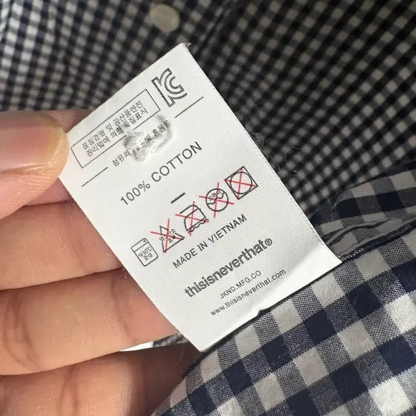 [BUNJANG] thisisneverthat Gingham Check Shirt / 디스이즈네버댓 깅엄체크 셔츠