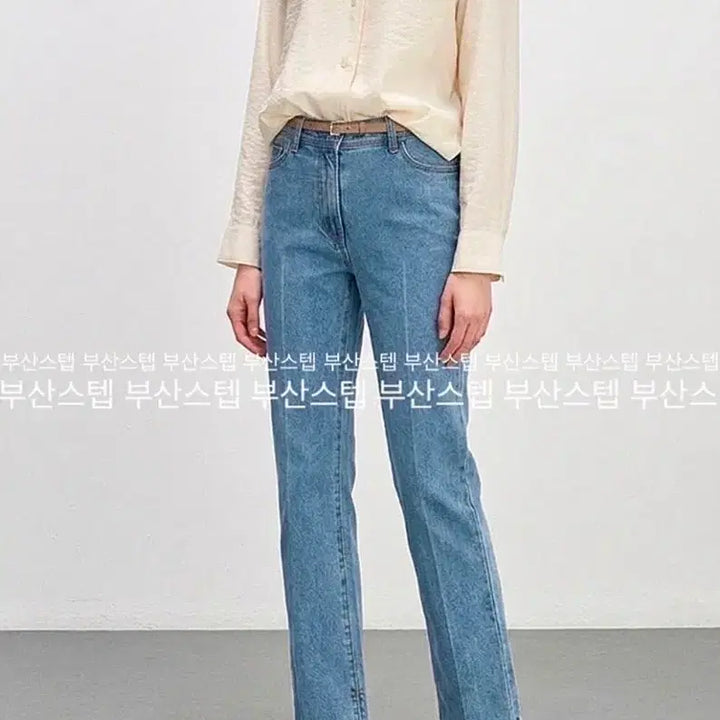 [BUNJANG] System 2024 Belt Set Slit Jeans - Size 66 / 택있는 새상품) 24년도 한섬 시스템 밑단 슬릿 청바지 벨트세트 66