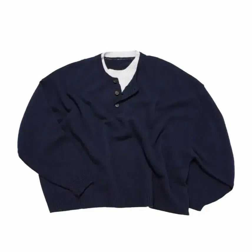 [BUNJANG] MJD Crop Knit Navy / [M] MJD 크롭 니트 네이비