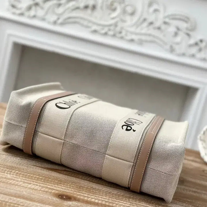 [BUNJANG] Chloé Woody Tote Bag Small Beige / 끌로에 우디 토트백 스몰 베이지