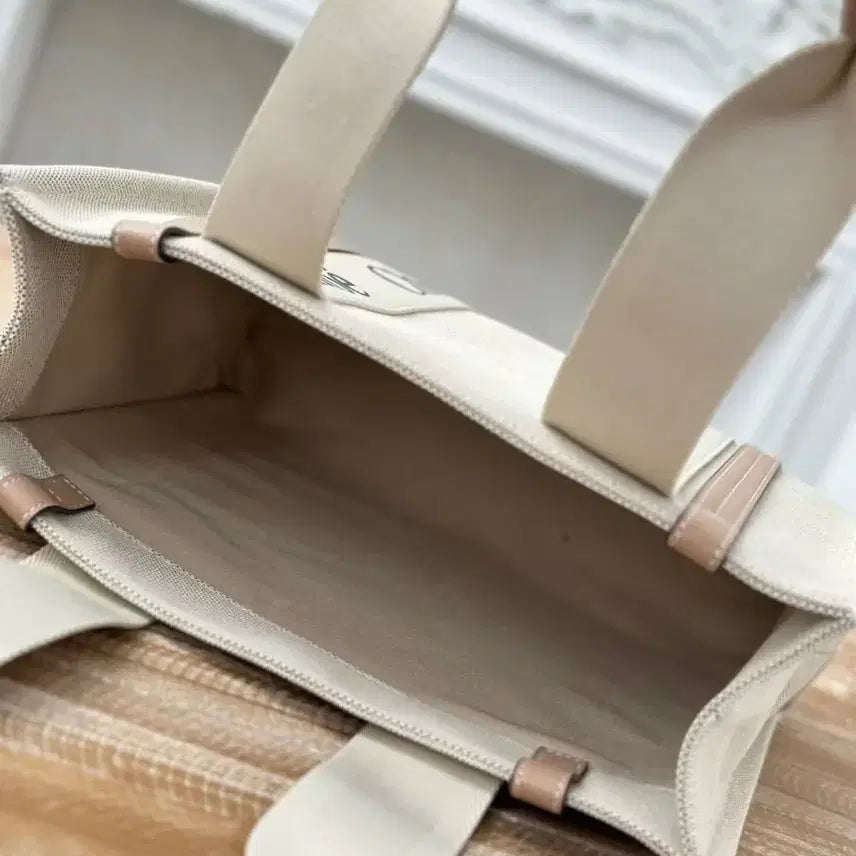 [BUNJANG] Chloé Woody Tote Bag Small Beige / 끌로에 우디 토트백 스몰 베이지
