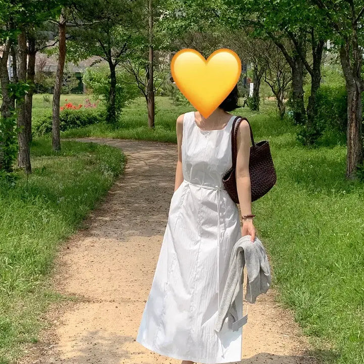 [BUNJANG] [슬로우리스트] [키작녀][MADE]라일락 스퀘어넥 나일론 나시 원피스 / [슬로우리스트] [키작녀][MADE]라일락 스퀘어넥 나일론 나시 원피스