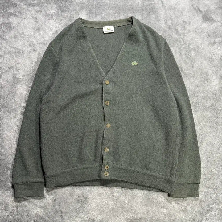 [BUNJANG] Lacoste Olive Green Cardigan / 라코스테 올리브 가디건