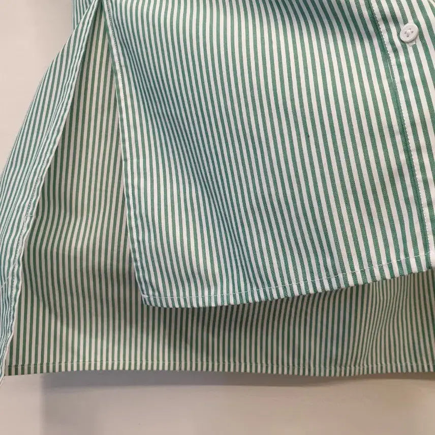 [BUNJANG] Sandro Striped Embroidered Shirt Dress / 55~66)산드로 Sandro  스트라이프 자수 셔츠 원피스 36