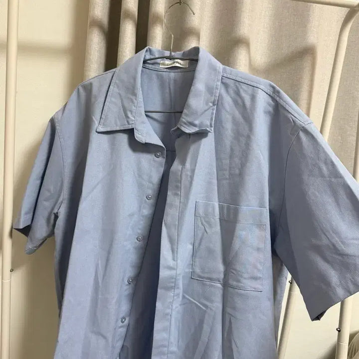 [BUNJANG] Drawfit Sky Blue Short Sleeve Shirt / 드로우핏 하늘색 반팔셔츠