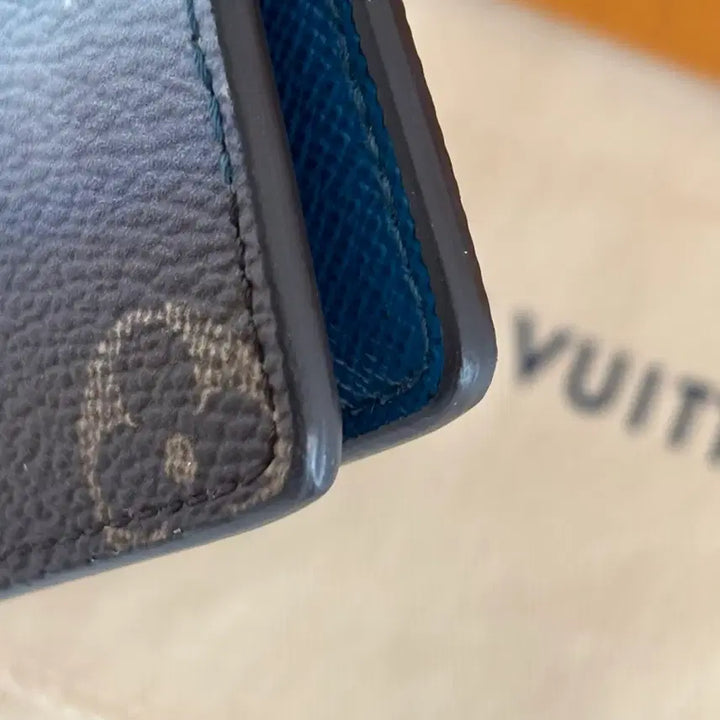 [BUNJANG] Louis Vuitton Slender Wallet Blue Monogram Bifold Wallet / [OS]루이비통 슬렌더 월렛 블루 모노그램 반지갑