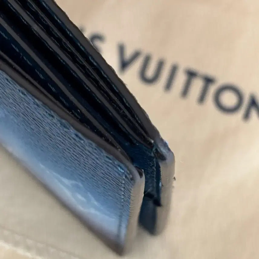 [BUNJANG] Louis Vuitton Slender Wallet Blue Monogram Bifold Wallet / [OS]루이비통 슬렌더 월렛 블루 모노그램 반지갑