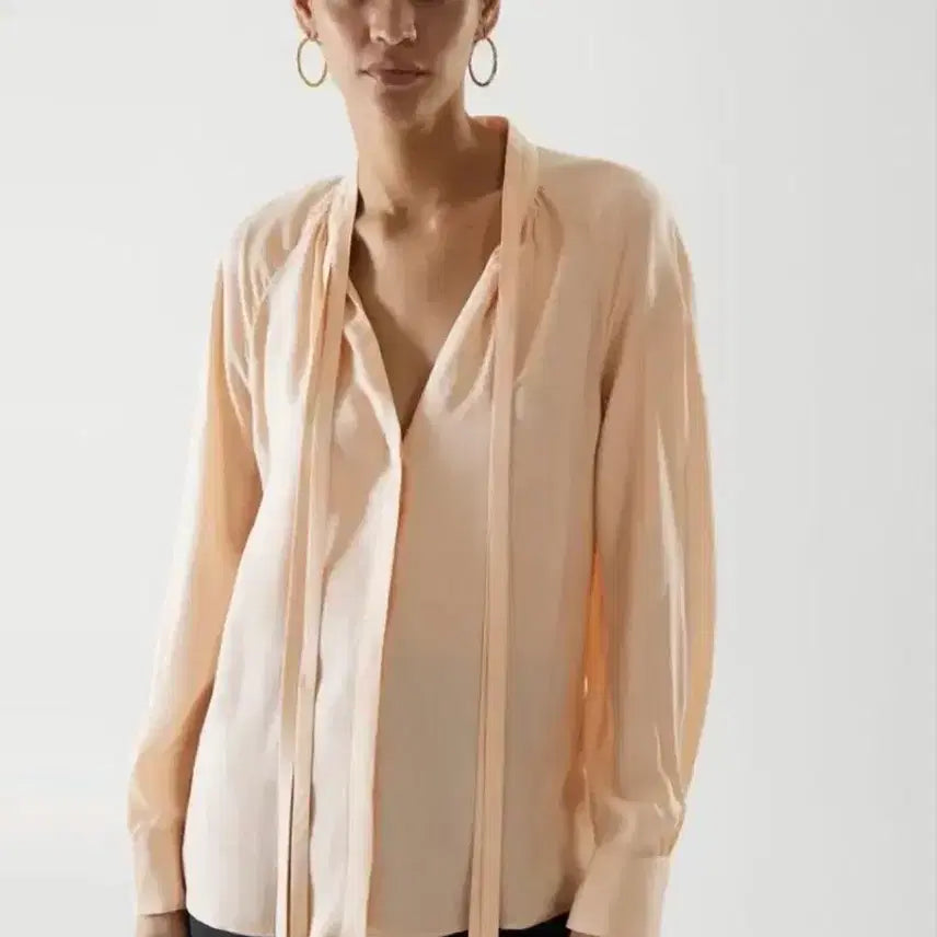 [BUNJANG] COS Tie Blouse Tunic Top / 코스 COS 타이 블라우스 튜닉탑