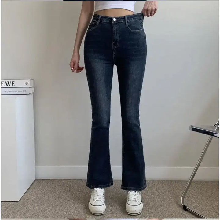 [BUNJANG] Ablly Blue Bootcut Jeans / 에이블리 진청 부츠컷