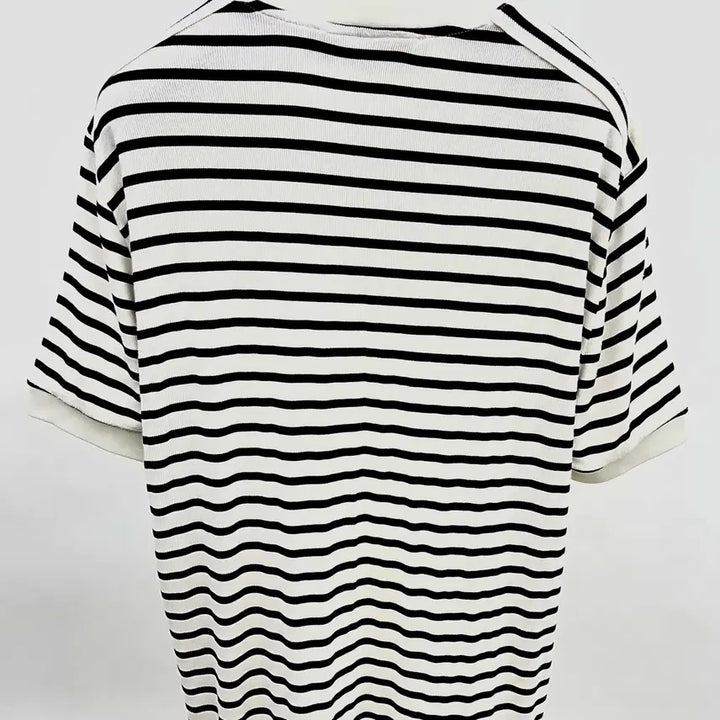 [BUNJANG] System Homme Minimal Stripe Short-Sleeve Knit / 시스템옴므  스트라이프반팔니트
