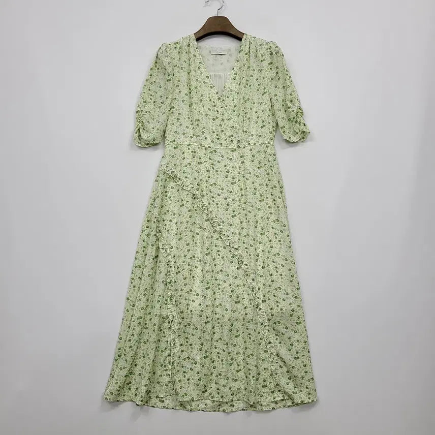 [BUNJANG] JJ JIGOTT Floral Long Dress Green Pattern / JJ지고트 플라워 롱 원피스 그린 패턴/85/앨리스/1070