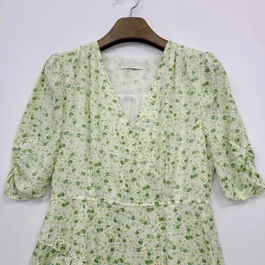 [BUNJANG] JJ JIGOTT Floral Long Dress Green Pattern / JJ지고트 플라워 롱 원피스 그린 패턴/85/앨리스/1070