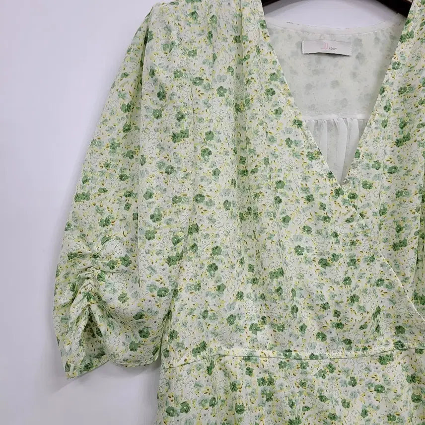 [BUNJANG] JJ JIGOTT Floral Long Dress Green Pattern / JJ지고트 플라워 롱 원피스 그린 패턴/85/앨리스/1070