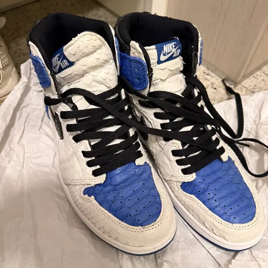 [BUNJANG] Nike Jordan Python Custom Sneakers / 나이키 조던 파이톤 뱀피 커스터