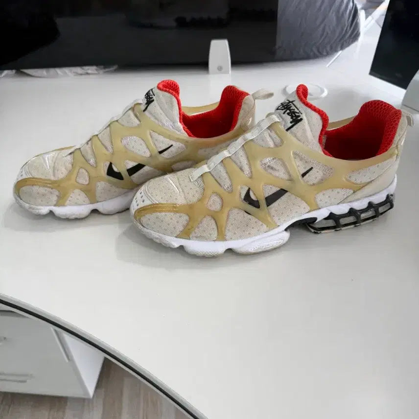 [BUNJANG] Nike Stussy Spiridon Cage 2 White US 9.5 / 나이키 스투시 스피리돈 케이지 2 화이트 275mm