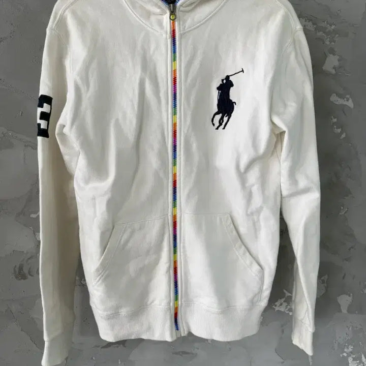 [BUNJANG] Polo Ralph Lauren White Hoodie Zip-Up XL / 폴로 랄프로렌 화이트 후드집업 xl