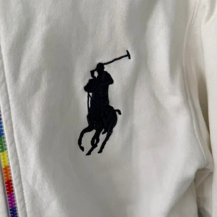 [BUNJANG] Polo Ralph Lauren White Hoodie Zip-Up XL / 폴로 랄프로렌 화이트 후드집업 xl