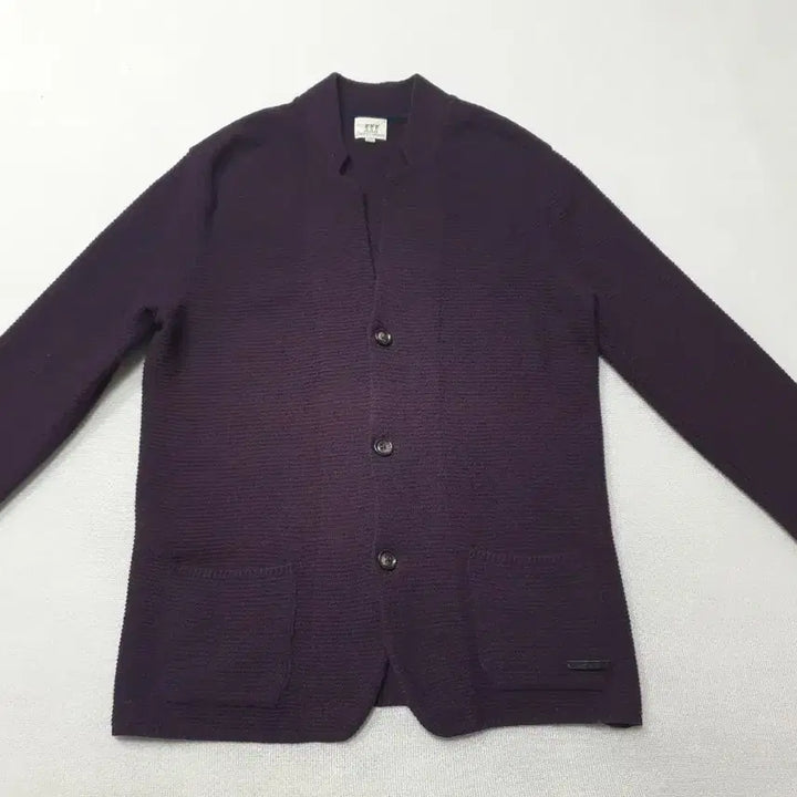 [BUNJANG] Hazzys Dark Purple Wool Knit Cardigan Men&