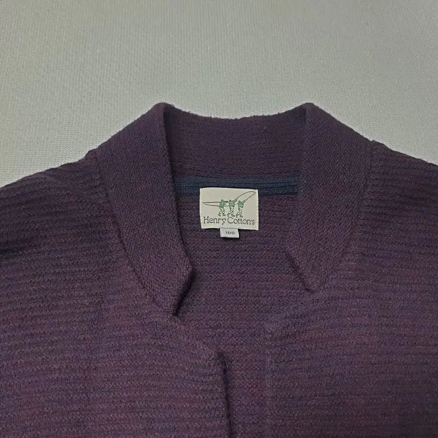 [BUNJANG] Hazzys Dark Purple Wool Knit Cardigan Men&