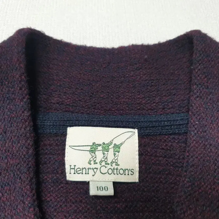 [BUNJANG] Hazzys Dark Purple Wool Knit Cardigan Men&