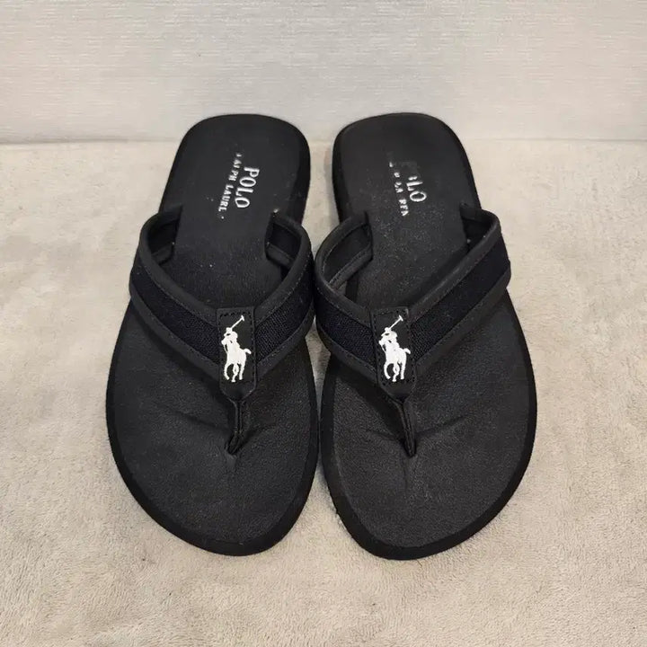 [BUNJANG] Polo Ralph Lauren Unisex Black Slides US 7 / 폴로 랄프로렌 남여공용 블랙 쪼리 245~250