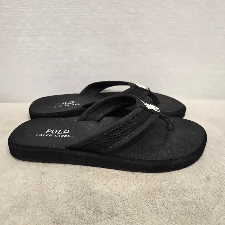 [BUNJANG] Polo Ralph Lauren Unisex Black Slides US 7 / 폴로 랄프로렌 남여공용 블랙 쪼리 245~250