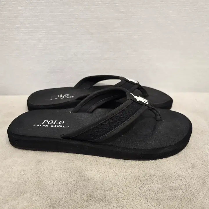 [BUNJANG] Polo Ralph Lauren Unisex Black Slides US 7 / 폴로 랄프로렌 남여공용 블랙 쪼리 245~250