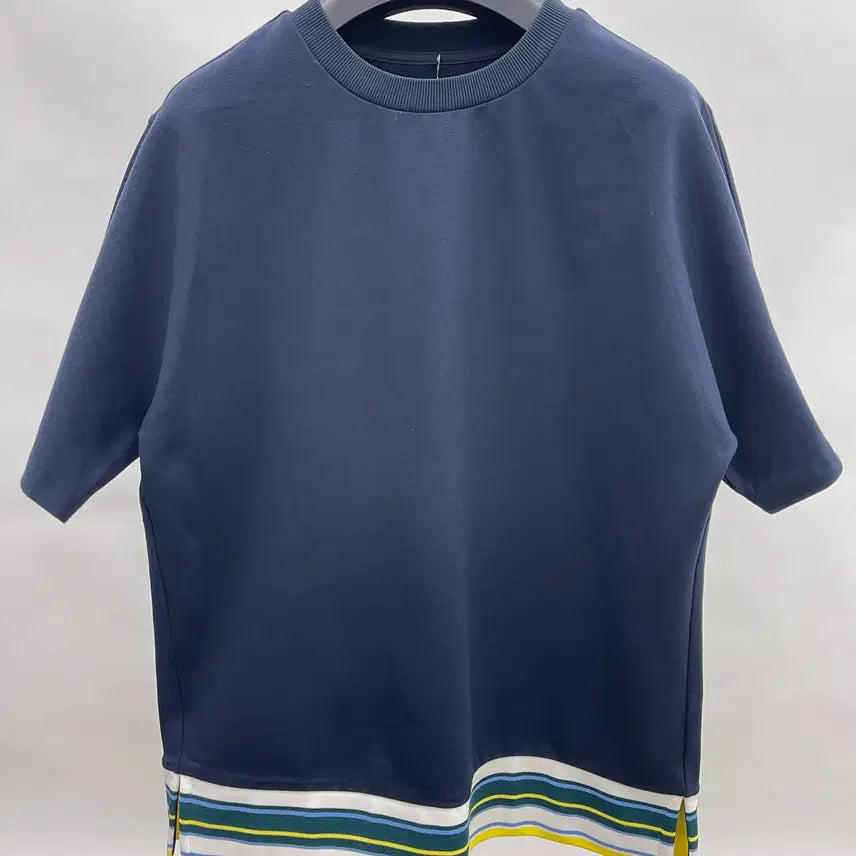 [BUNJANG] System Homme Rib-Trimmed Short-Sleeve T-Shirt / 시스템옴므 하단 포인트 반팔 티셔츠