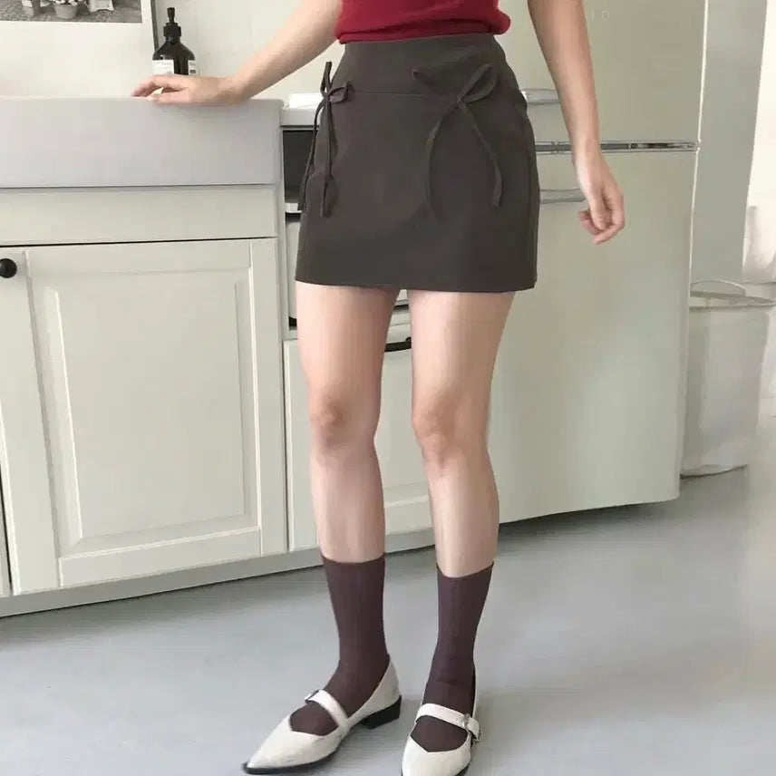 [BUNJANG] Cloud Immersions Tutu Ribbon Leather Velvet Skirt / 클라우드이머션 투투 리본 레더벨벳 스커트