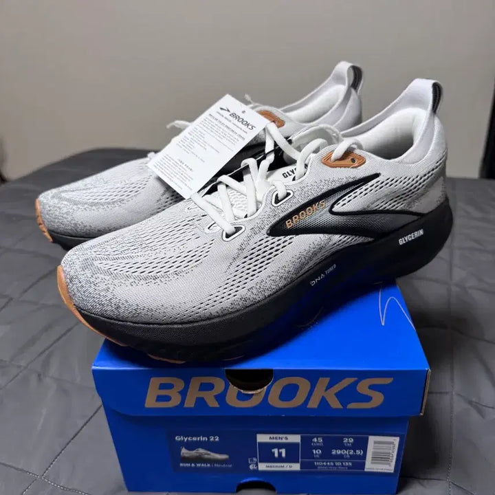 [BUNJANG] Brooks Glycerin 22 White Grey / [새상품] 브룩스 글리세린22 화이트 그레이