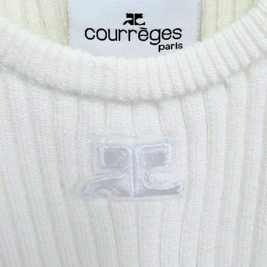 [BUNJANG] Courreges Re-Edition Knit Tank Top - White / 꾸레쥬 리에디선 니트 탱크탑 - 화이트
