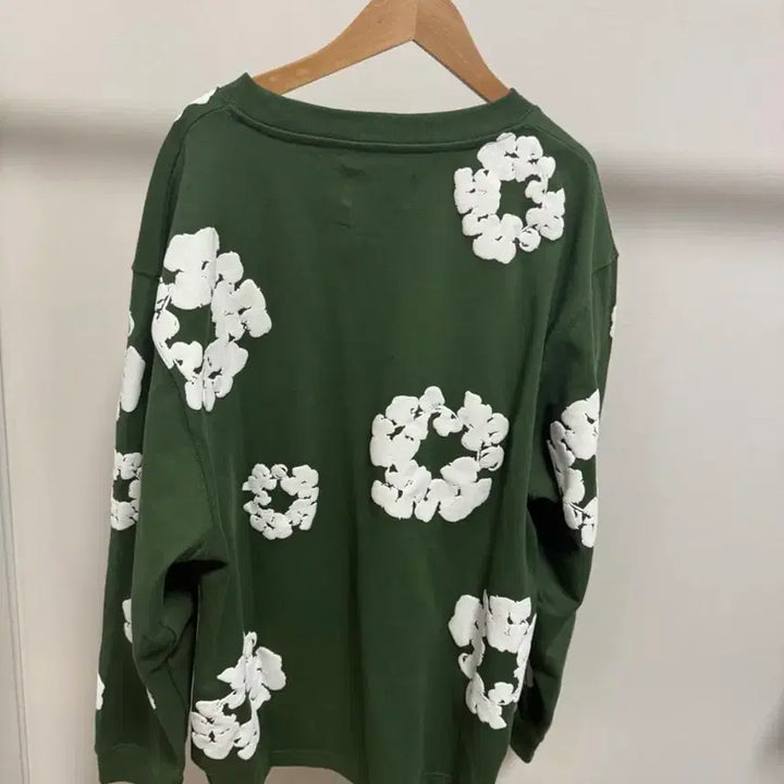 [BUNJANG] Denim Tears Long Sleeve Cottonless T-Shirt Green / 데님티어스 롱슬리브 코튼리스 티셔츠 그린